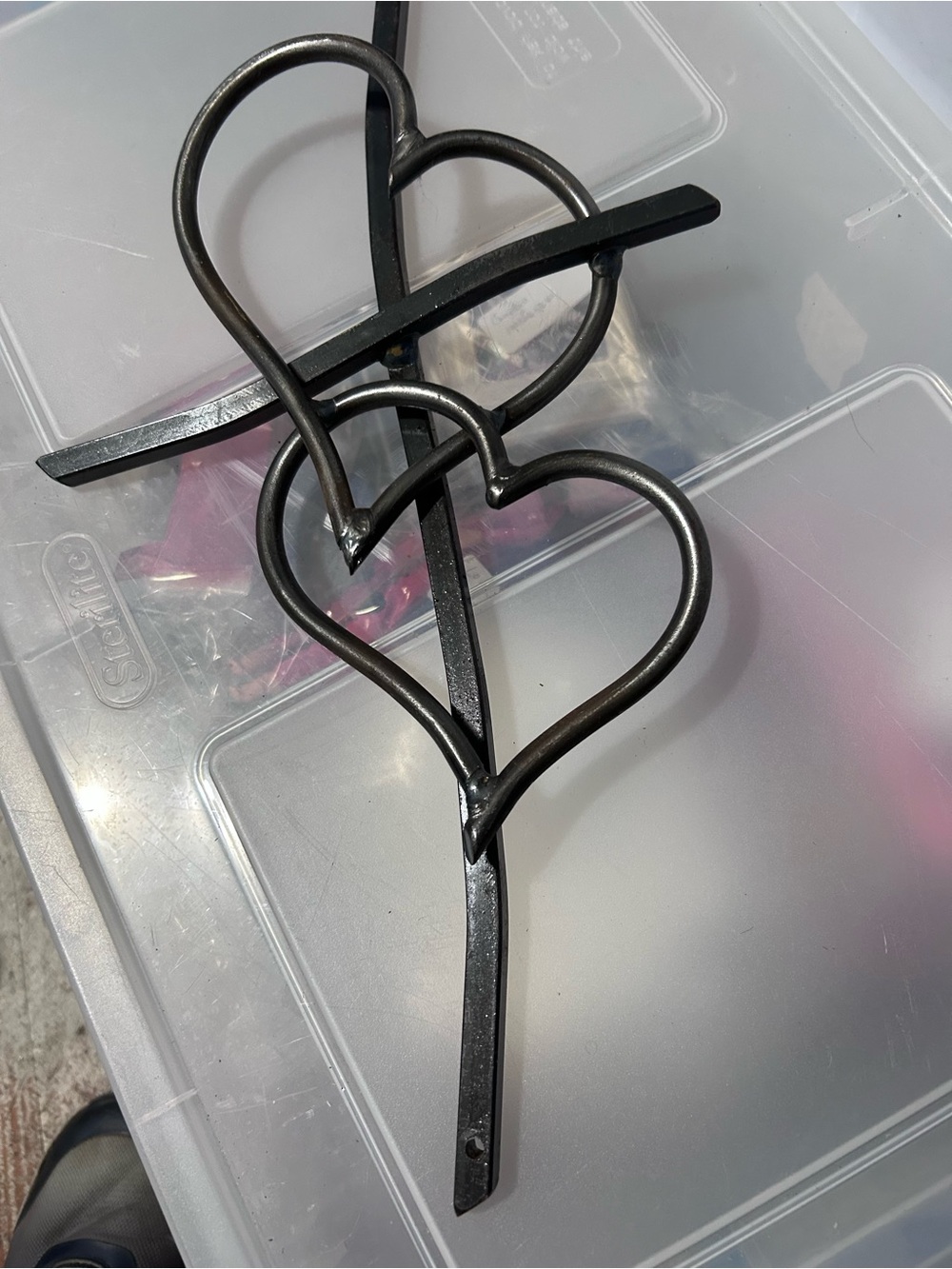 Black Double Heart Decorative Wall Hook